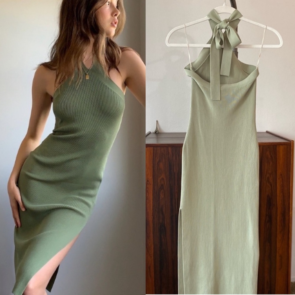 Wilfred Sage Green Midi Dress